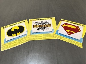 Vintage SUPERMAN BAT MAN POST Cereal Box Iron-On SUPER HEROS from 1979 Lot Of 3