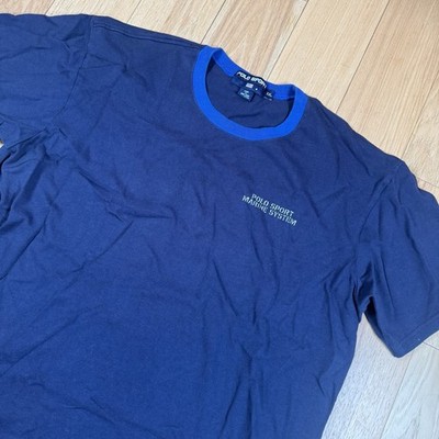 VTG Polo Ralph Lauren Sport Mens XXL Marine System Short Sleeve
