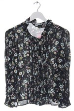 ZARA Langarm-Bluse Damen Bluse Gr. DE 40 schwarz-weiß-wollweiß Casual-Look