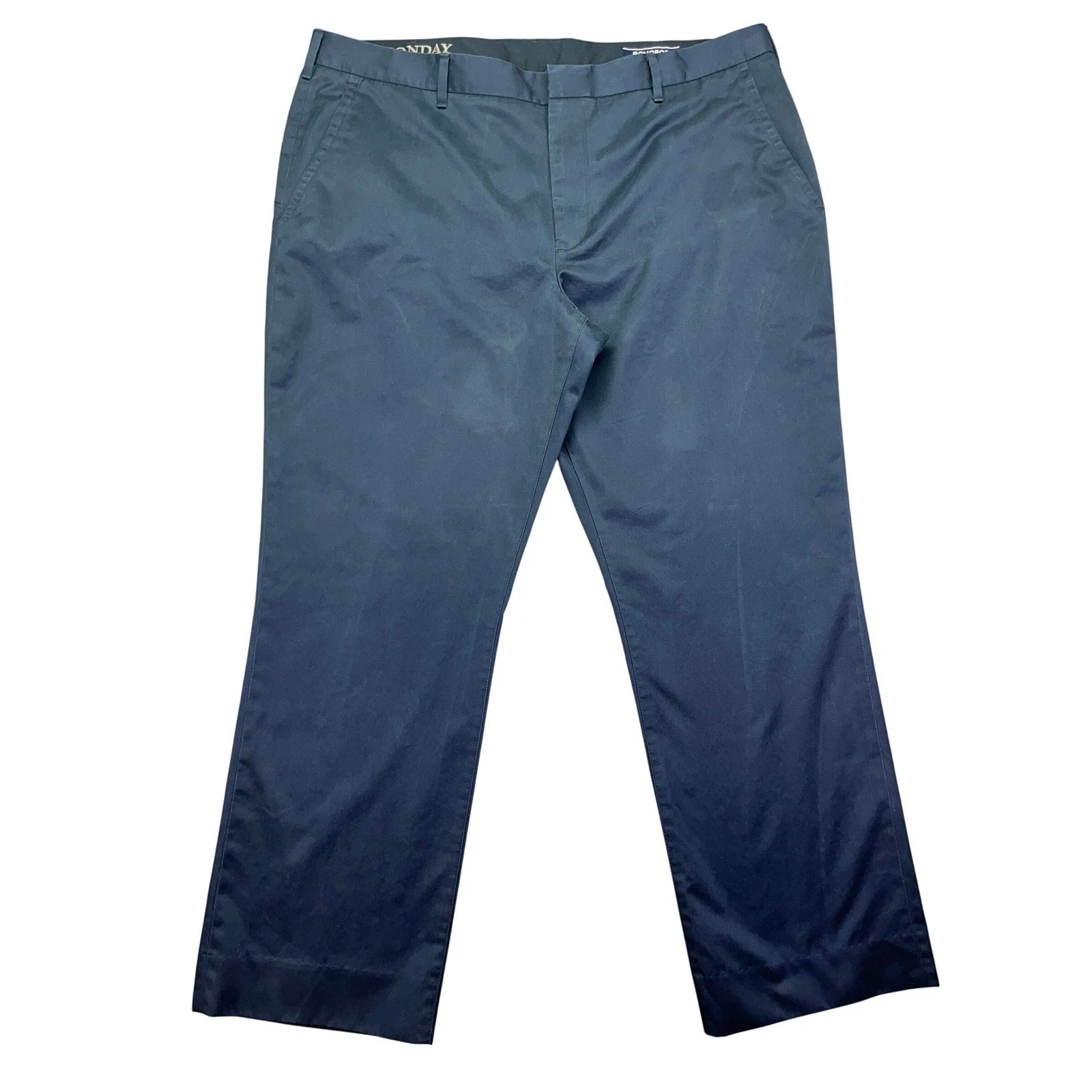 Bonobos Monday Dress Pants Straight Fit Chinos Blue Cotton Blend Sz 40 Golf