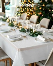 Plastic Table Cloth 10 Pack, 54 x 108 Inch Disposable Table Cloths for Party,...