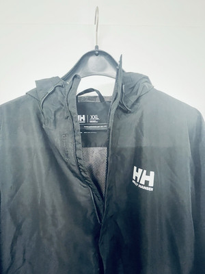 Helly Hansen Herren Regenjacke Schwarz XXL mit Kapuze Reißverschluss Polyester