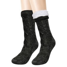 Slipper Socks for Women with Grippers Non Slip Fuzzy Winter Thick Warm Comfy ...