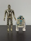 Vintage Kenner Star Wars C-3PO & R2-D2 Action Figures 1977 Hong Kong Lot