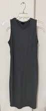 Mossimo Round Neck Ribbed Knit Midi Dress Size Medium Casual Minimalist 👕