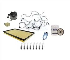 A/C Spark Plugs Plug Wire Set Air Gas Oil Filter Cap Rotor for 90-91 Corvette