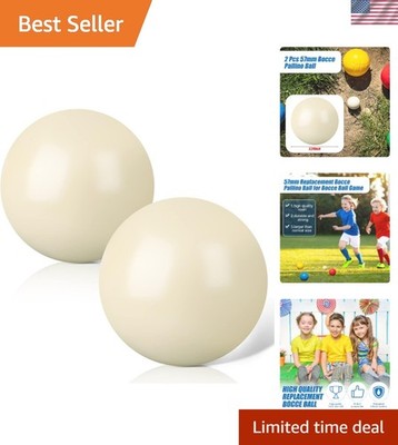 Lightweight 2-Pack 57mm Resin Bocce Pallinos - Enjoy Bocce Anytime, Anywhere!