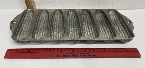 13”x 5.5” VTG Cast Iron Crispy Corn Bread Stick Pan Leiter Products St Louis MO - Bild 3 von 10