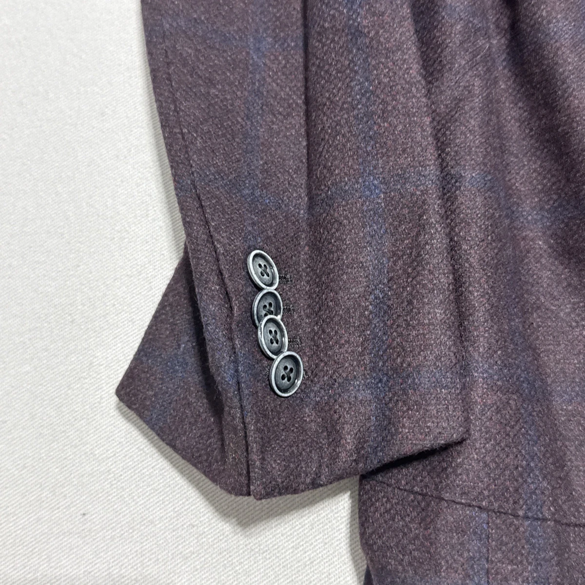 Ermenegildo Zegna Su Misura Blazer Mens 58L UK 48 Purple Wine Wool Cashmere