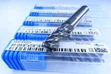 LOT ( 5 ) NEW 3/8" WIDIN XE515A024 SQUARE CORNER SOLID CARBIDE MILLING END MILLS