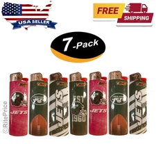 BIC New York Jets NFL Officially Licenced Cigarette Lighters, New Design (7 PK)