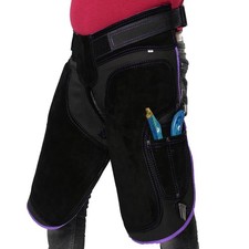 Farrier chaps leather canvas with back support, farrier apron 59cm