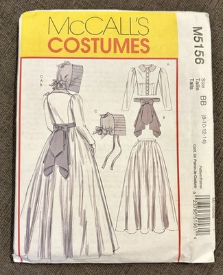 McCalls 5156 Sewing Pattern Costume Dress Hat Belt UNCUT BB Sizes 8-14