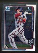 2015 Bowman Chrome SPENCER KIEBOOM Signed Card autograph auto NATIONALS