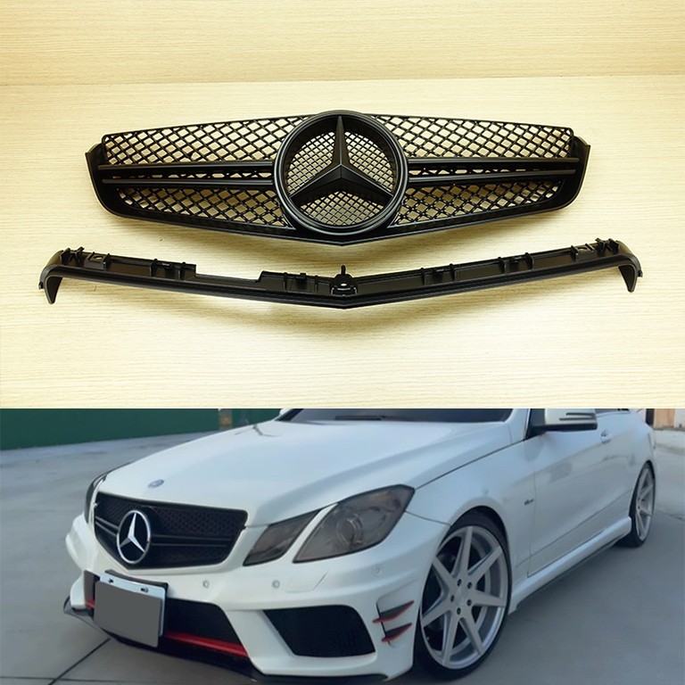 ABS Front Grille Full Matte Black For Mercedes Benz W207 C207 E-Class 2010-2013