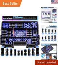 170PC Professional Quick Connect Air Hose Fittings, Versatile Sizes for Any Job