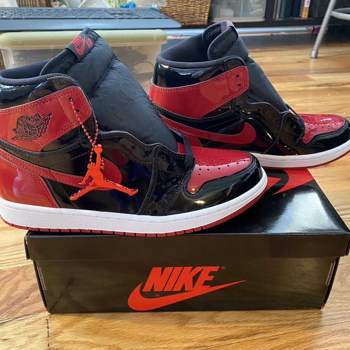 Air Jordan 1 Retro High OG Patent Bred Men's 9 | eBay