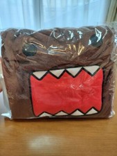 NHK Domo-kun 3WAY Blanket Poncho Cushion Brown Unused Rare