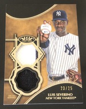 2019 Tier One LUIS SEVERINO Dual Jersey Patches #d 23/25! YANKEES