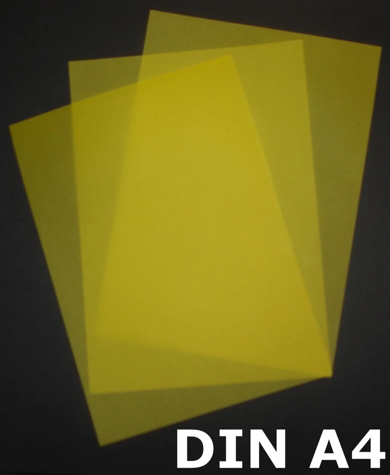LYSCO® 100 Blatt DIN A4 Transparentpapier Zanders Spectral 100g Farbe gelb transparent