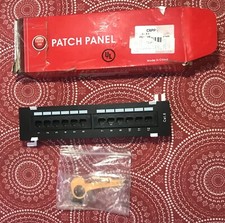 12-Port Cat6 Patch Panel Vertical RJ45 Type 110 Rack Mountable 10" x 2.25"