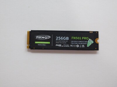 FIKWOT FN501 Pro 256GB Laptop SSD Solid State Drive IP380C256GM2Y09DS ''TESTED''