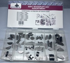 80pc Goliath Industrial Woodruff Key Assortment Kit 8 Different Sizes WRK80