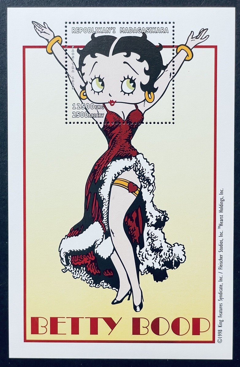 MADAGASCAR BETTY BOOP STAMPS S/S 1999 MNH BETTY WEARING A GARTER