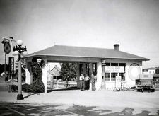 Standard Oil Station Main Street Roundup, Montana 1930's