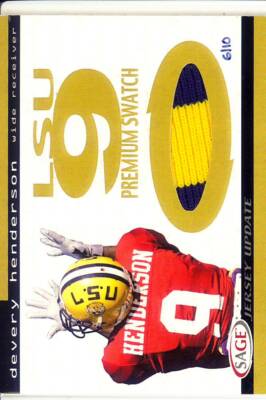 devery henderson rookie rc draft jersey patch lsu bengal tigers college 2C #/10