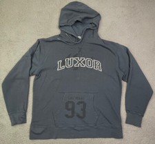 Luxor Casino Mens Hoodie Blue Size Medium Casual Las Vegas Made In USA Vintage