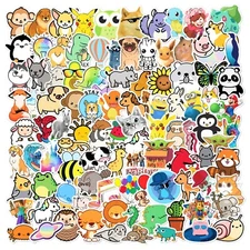 Cute animal Stickers, 220 Pcs/Pack Waterproof Cute Vinyl Aesthetic Vsco Sticker