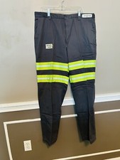 Used Cintas Blue Hi-Vis High Visibility Reflective Uniform Work Pants 30" x 32"