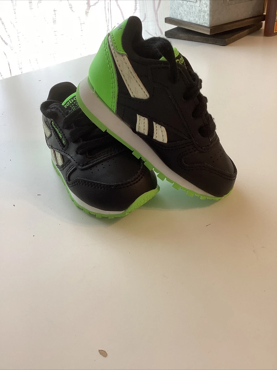 Reebok classic black and green Clearance