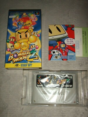 SUPER BOMBERMAN 2 With Box Nintendo Super Family computer SFC SNES 57