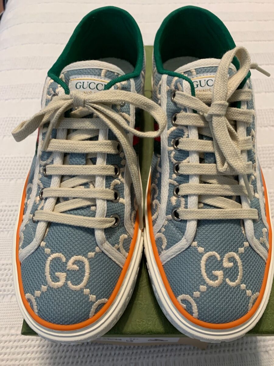 Gucci GG logo Tennis 1977 Sneakers Blue/Ivory Size EU39.5 Gucci GG logo Tennis 1977 Sneakers Blue/Ivory Size EU39.5