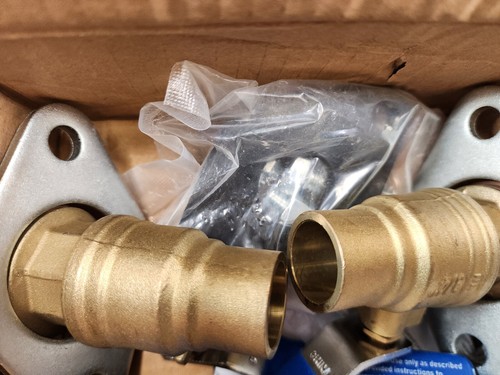 NUOVO Grundfos 96806135 3/4 Pollici Basso Piombo Isolamento Valvola Kit Sudore 3/4" Bronzo - Foto 3 di 4