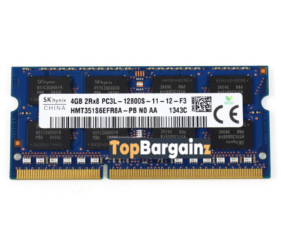 8GB 2x 4GB HYNIX DDR3 LAPTOP RAM SPEICHER 2Rx8 PC3L-12800S HMT351S6EFR8A-PB