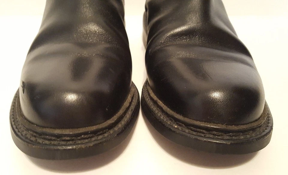 Botas masculinas ORVIS Jodhpur tamanho 6 couro preto tornozelo aparência muito clássica - Imagem 4 de 4