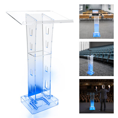 LED Klar Kanzel Rednerpult Podium Christliches Rednerpult Lucite Kirche Kanzel