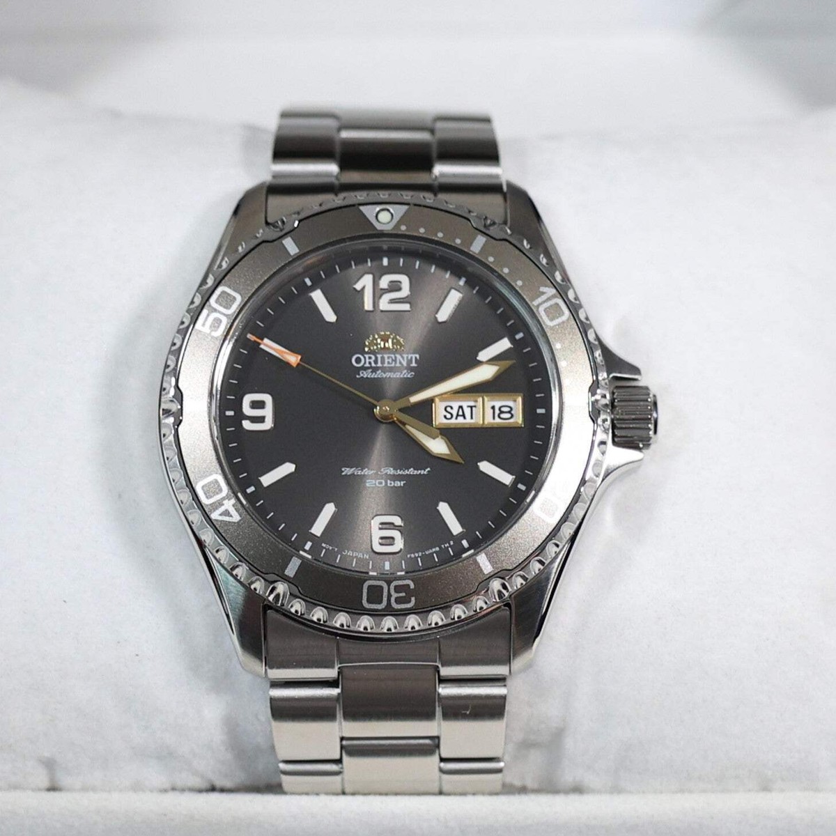 Orient Mako III Grey Dial Automatic Men's Stainless Steel Watch RA