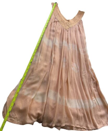 Vestido trapecio Neelam para mujer talla única halter rosa tie dye drapeado midi vestido de casa - Imagen 8 de 8
