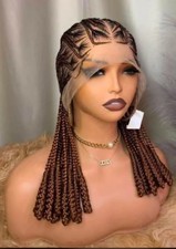 Adomac 053 Brown Synthetic Braided Wig for Classic Ladies High-Quality Braids