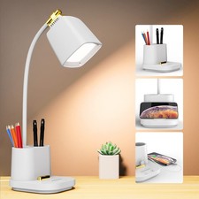 LED Desk Lamp USB Charging Port Touch Control 3 Color Modes Stepless Dimming