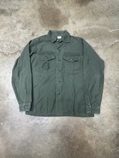 OG107 Fatigue Shirt, Size 15 1/2 x 35 1960's-1970's US Army M-74