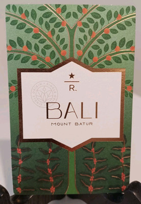 STARBUCKS BALI TASTER CARD '' BALI '' NEW~ RARE~ A WORK OF ART ~ GREAT PRICE 