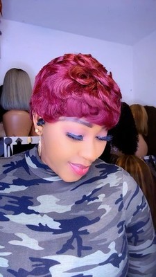100% human hair short cute frontal