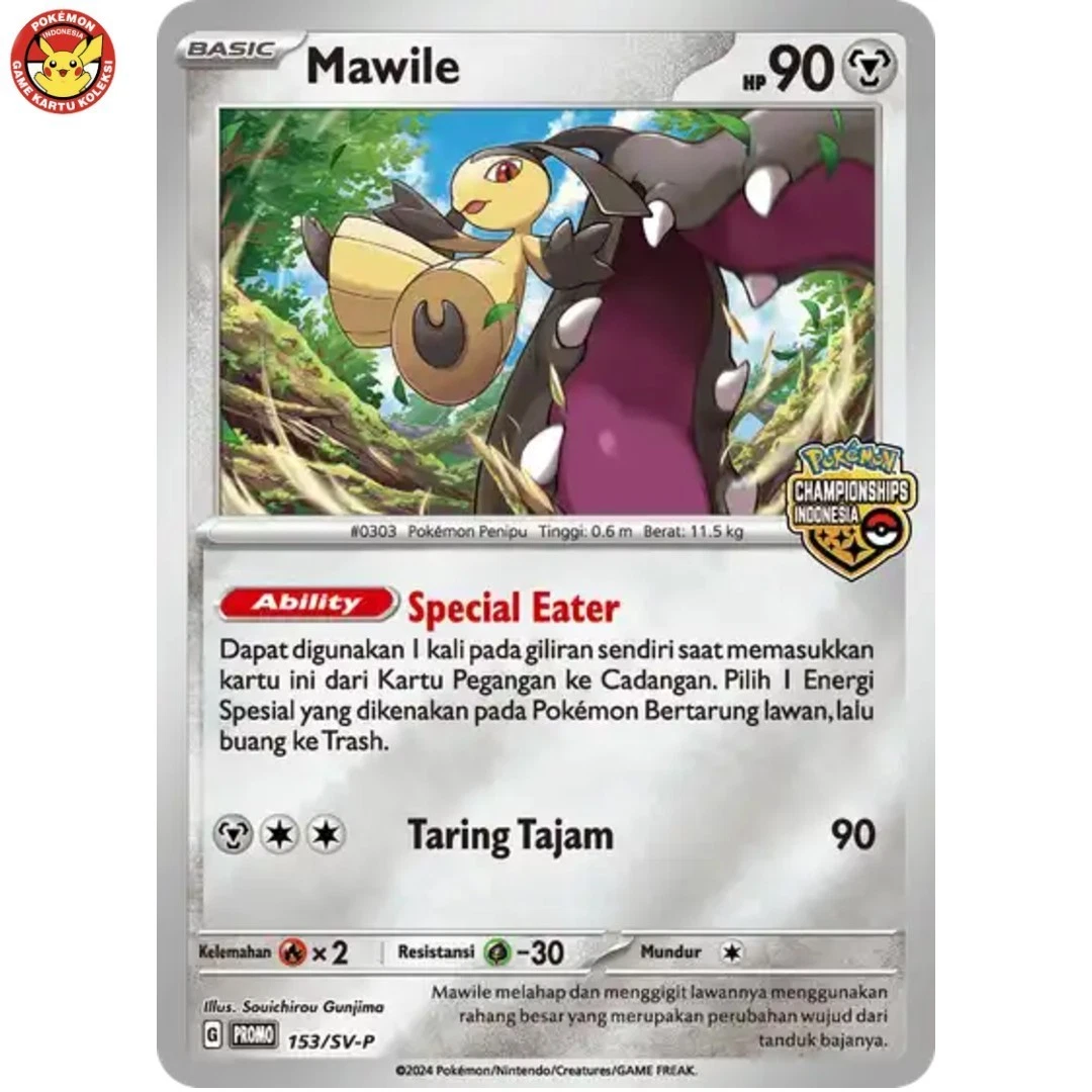 Mawile Promo 153/SV-P National Championships 24 Participation Pokemon Indonesia