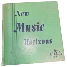 1944 Vtg. Childrens Music Ca. Textbook Music Horizons 3rd  HC 1st Patriotic