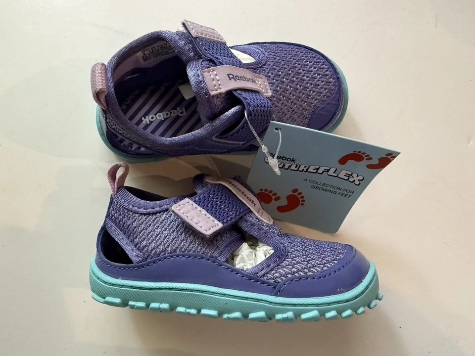 Zapatos de bebé Reebok Venture Flex sandalia púrpura talla US 4 Foto 2 de 4